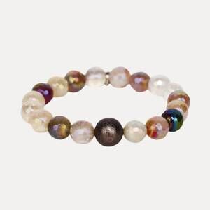 NEW BUDHAGIRL mélange beaded bracelet in flint